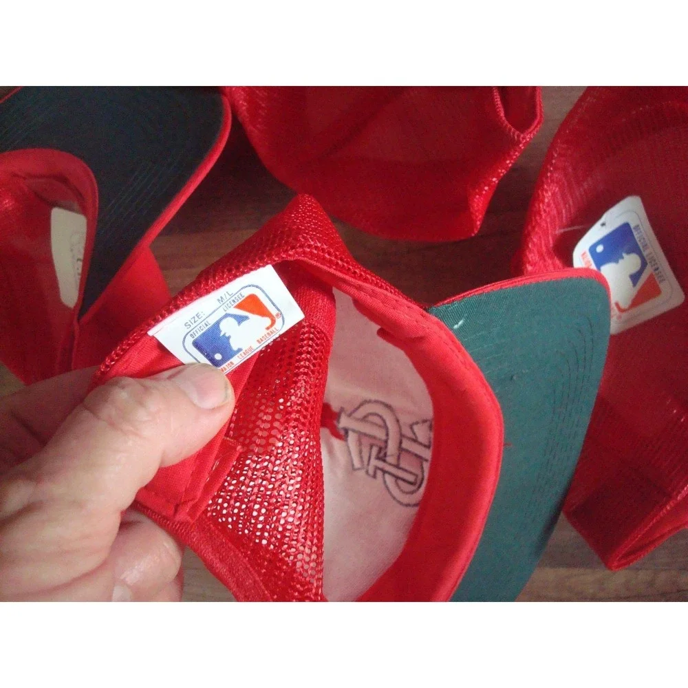 4 HATS ST LOUIS‎ CARDINALS UII  SNAPBACK 90S WHOLESALE LOT HATS VINTAGE HAT CAP